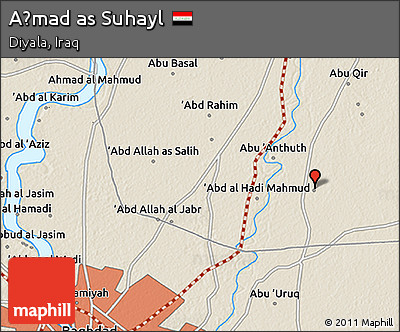 Shaded Relief 3D Map of Aḩmad As Suhayl