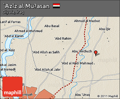 Shaded Relief 3D Map of `Azīz Al Muḩasan