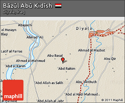 Shaded Relief 3D Map of Bāzūl Abū Kidīsh