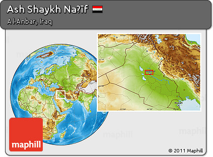 Physical Location Map of Ash Shaykh Naḩīf