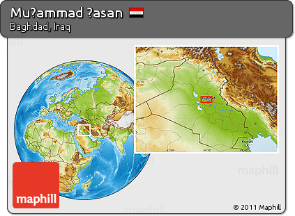 Physical Location Map of Muḩammad Ḩasan