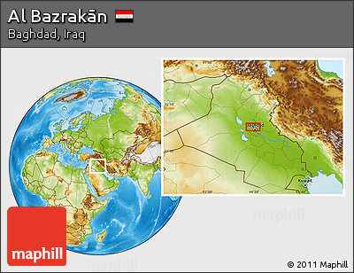 Physical Location Map of Al Bazrakān
