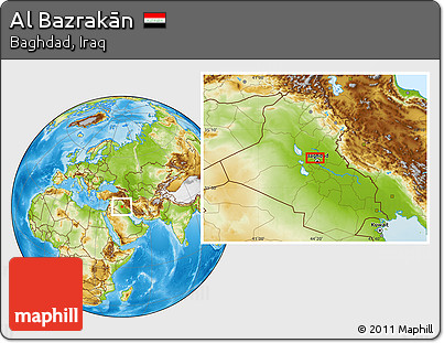 Physical Location Map of Al Bazrakān