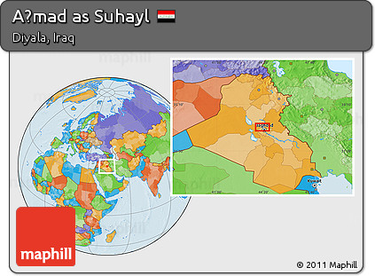 Political Location Map of Aḩmad As Suhayl