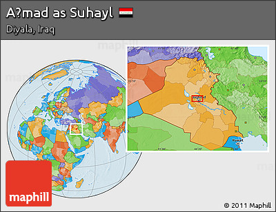 Political Location Map of Aḩmad As Suhayl