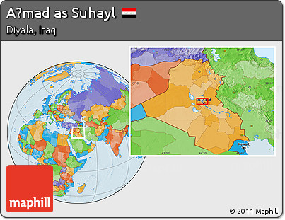 Political Location Map of Aḩmad As Suhayl