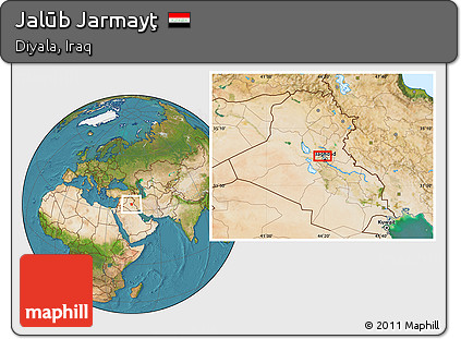Satellite Location Map of Jalūb Jarmayţ