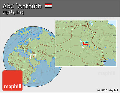 Savanna Style Location Map of Abū `Anthūth