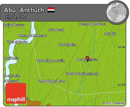 Physical Map of Abū `Anthūth
