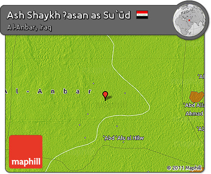 Physical Map of Ash Shaykh Ḩasan As Su`ūd