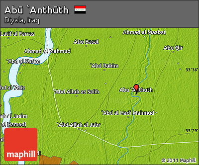 Physical Map of Abū `Anthūth