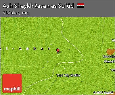 Physical Map of Ash Shaykh Ḩasan As Su`ūd
