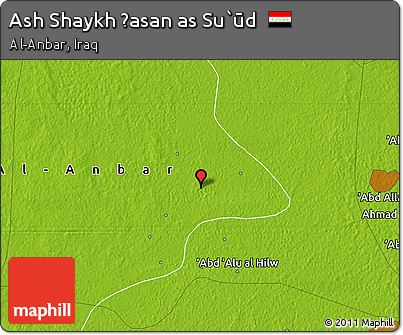 Physical Map of Ash Shaykh Ḩasan As Su`ūd