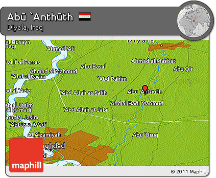 Physical Panoramic Map of Abū `Anthūth