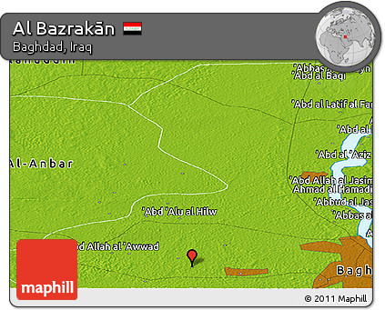 Physical Panoramic Map of Al Bazrakān