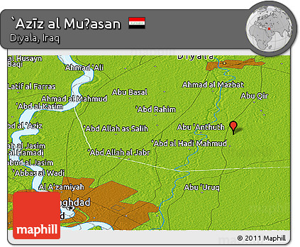 Physical Panoramic Map of `Azīz Al Muḩasan