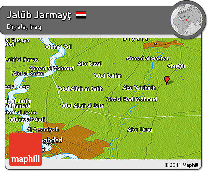 Physical Panoramic Map of Jalūb Jarmayţ