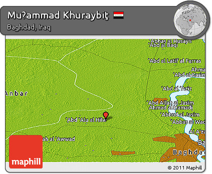 Physical Panoramic Map of Muḩammad Khuraybiţ