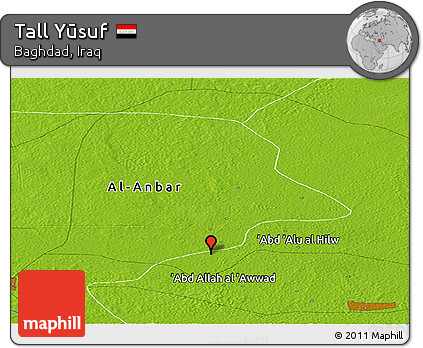 Physical Panoramic Map of Tall Yūsuf