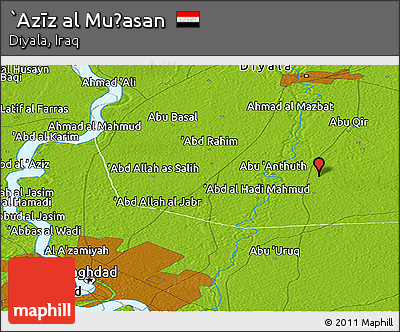 Physical Panoramic Map of `Azīz Al Muḩasan