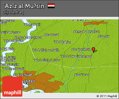 Physical Panoramic Map of `Azīz Al Muḩsin
