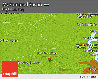 Physical Panoramic Map of Muḩammad Ḩasan