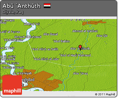 Physical Panoramic Map of Abū `Anthūth