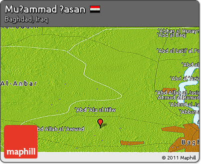 Physical Panoramic Map of Muḩammad Ḩasan