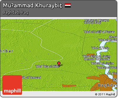 Physical Panoramic Map of Muḩammad Khuraybiţ