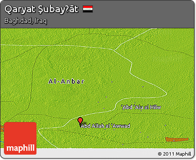 Physical Panoramic Map of Qaryat Şubayḩāt