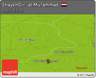 Physical Panoramic Map of ShaykhDir` Al Muḩammad