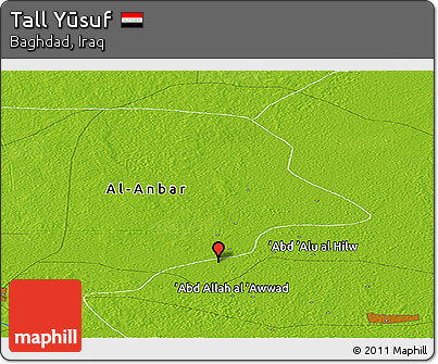 Physical Panoramic Map of Tall Yūsuf