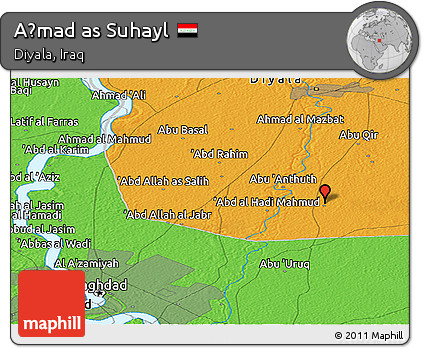 Political Panoramic Map of Aḩmad As Suhayl