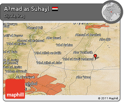 Satellite Panoramic Map of Aḩmad As Suhayl