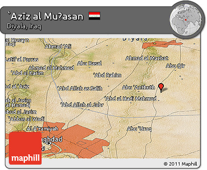Satellite Panoramic Map of `Azīz Al Muḩasan