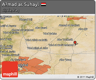 Satellite Panoramic Map of Aḩmad As Suhayl
