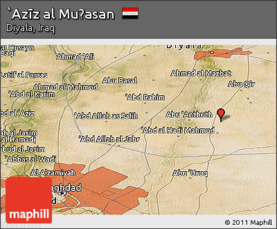 Satellite Panoramic Map of `Azīz Al Muḩasan