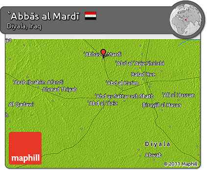 Physical 3D Map of `Abbās Al Mardī
