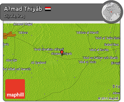 Physical 3D Map of Aḩmad Thiyāb
