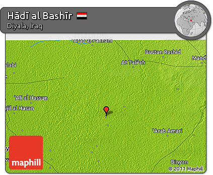 Physical 3D Map of Hādī Al Bashīr