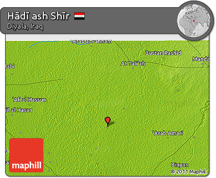 Physical 3D Map of Hādī Ash Shīr