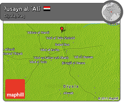 Physical 3D Map of Ḩusayn Al `Alī