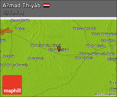 Physical 3D Map of Aḩmad Thiyāb