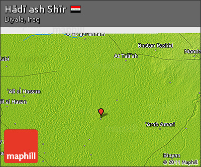 Physical 3D Map of Hādī Ash Shīr
