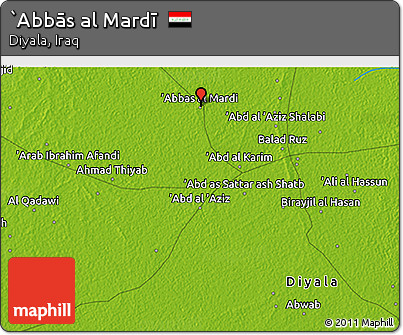 Physical 3D Map of `Abbās Al Mardī