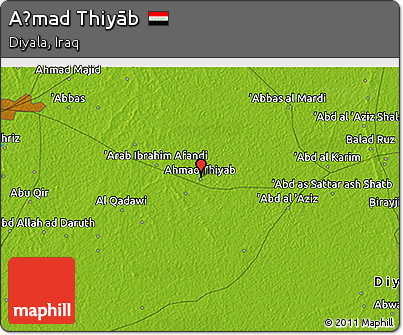 Physical 3D Map of Aḩmad Thiyāb