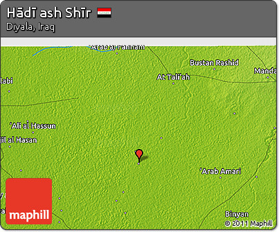 Physical 3D Map of Hādī Ash Shīr