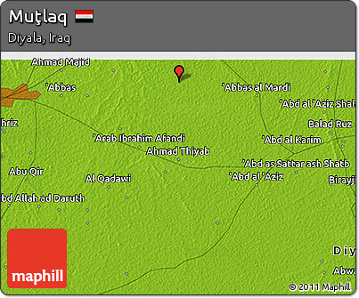 Physical 3D Map of Muţlaq
