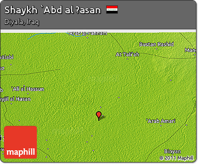 Physical 3D Map of Shaykh `Abd Al Ḩasan