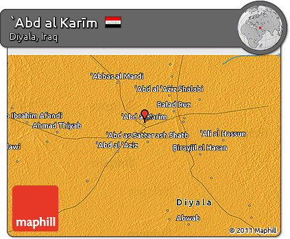 Political 3D Map of `Abd Al Karīm